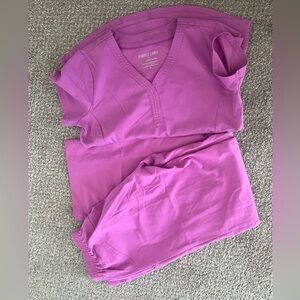 Women scrubs purple label healing hands nursing scrubs Size Small Uniform